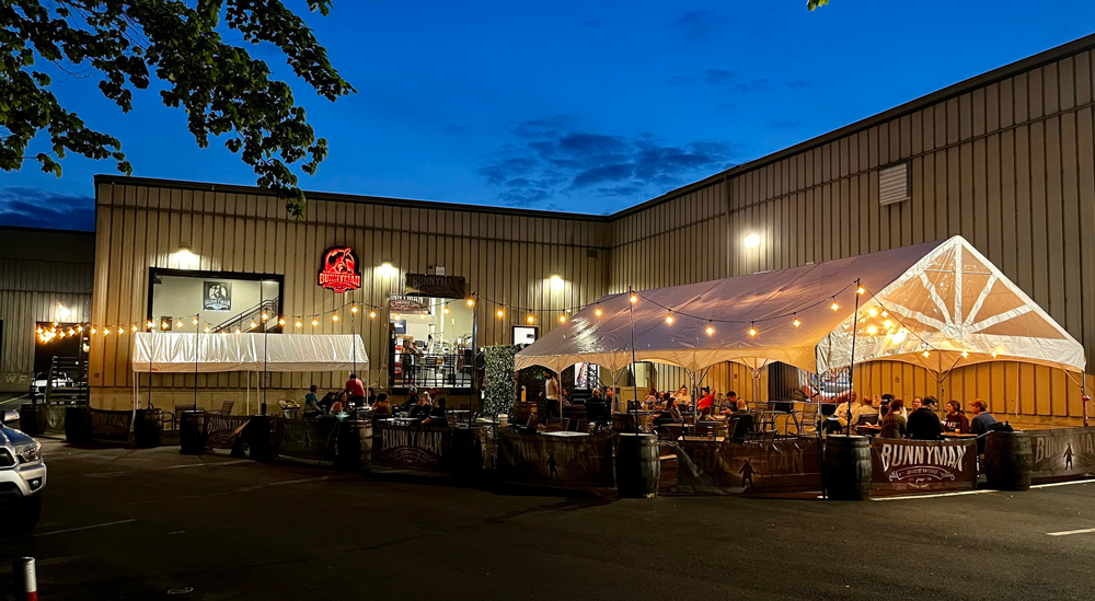 Bunnyman Brewing - Burke Location Outside at Night